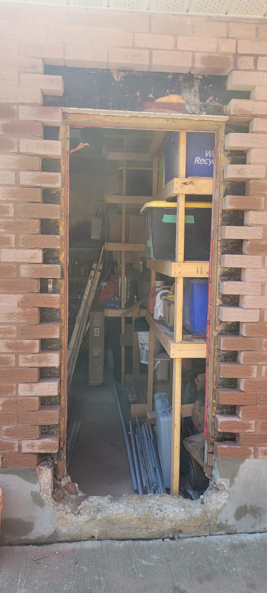 Garage Door Brick-Up in Toronto: Glencairn Ave